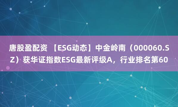 唐股盈配资 【ESG动态】中金岭南（000060.SZ）获华证指数ESG最新评级A，行业排名第60