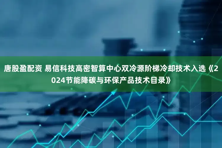 唐股盈配资 易信科技高密智算中心双冷源阶梯冷却技术入选《2024节能降碳与环保产品技术目录》