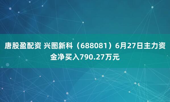 唐股盈配资 兴图新科（688081）6月27日主力资金净买入790.27万元